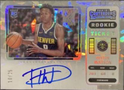 Peyton Watson [Autograph Cracked Ice Ticket] #107