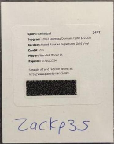 Wendell Moore Jr. [Signature Gold] #201