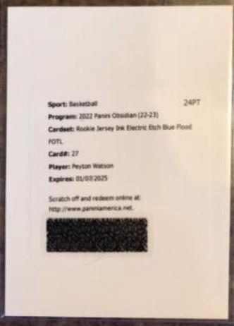 Peyton Watson [Jersey Autograph Blue Flood] #233