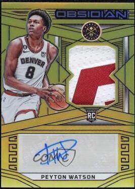 Peyton Watson [Jersey Autograph Yellow Flood] #233