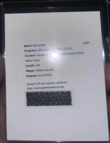 Walker Kessler [Jersey Autograph Yellow Flood] #228