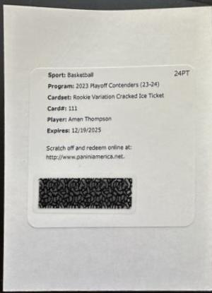 Amen Thompson [Cracked Ice Ticket] #111