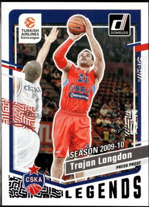Trajan Langdon [Purple Press Proof] #186