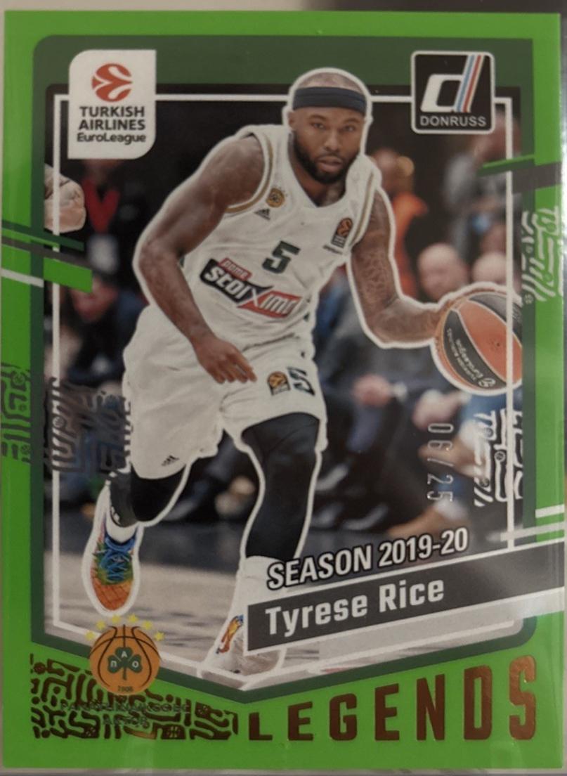 Tyrese Rice [Neon Green Flood] #187