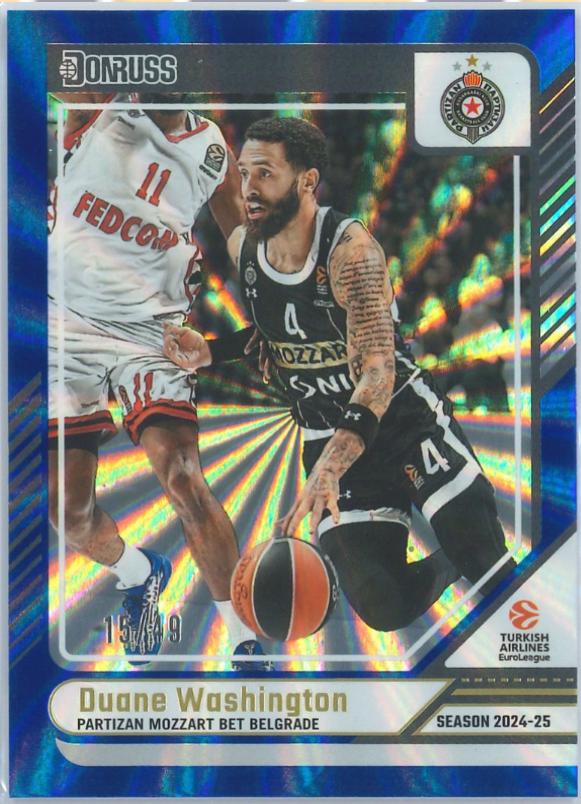 Duane Washington [Holo Blue Laser] #19