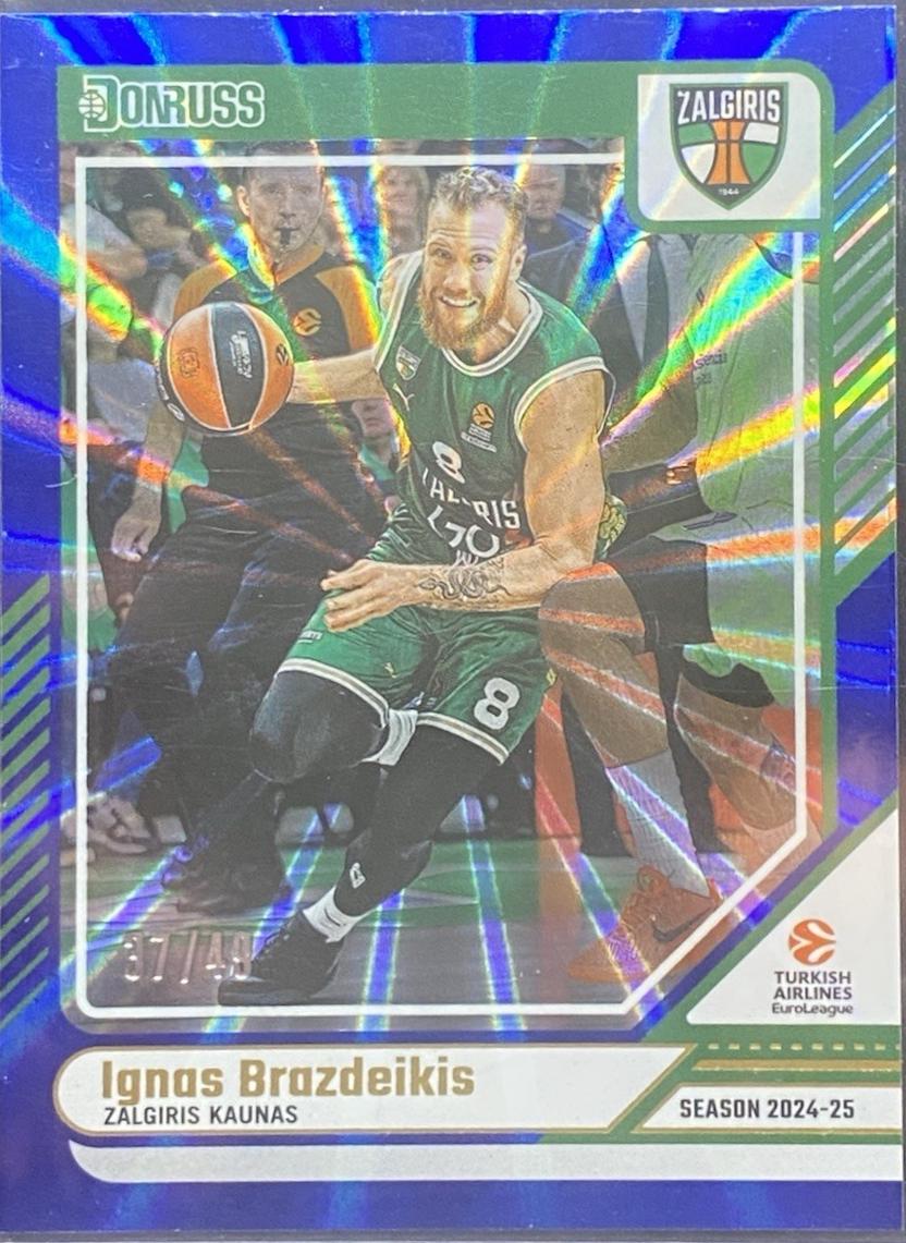 Ignas Brazdeikis [Holo Blue Laser] #114