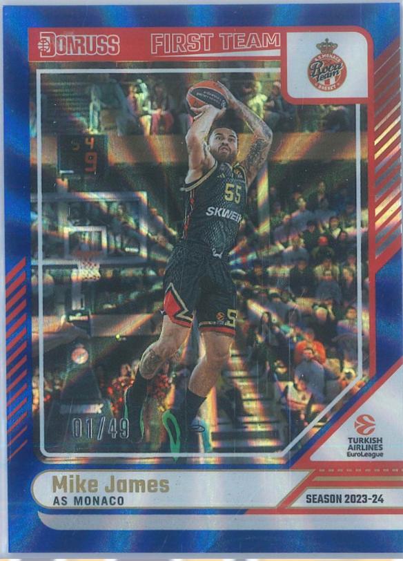 Mike James [Holo Blue Laser] #196