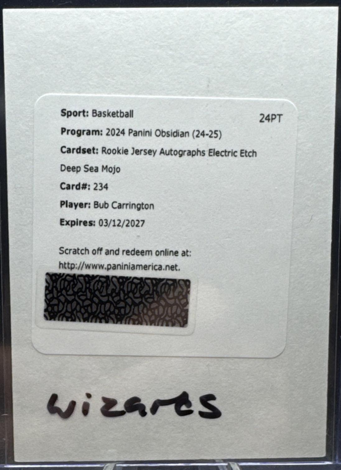 Bub Carrington [Deep Sea Mojo Autograph] #234
