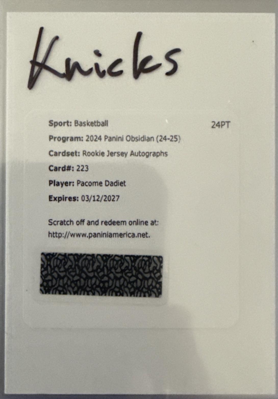 Pacome Dadiet [Rookie Jersey Autograph] #223