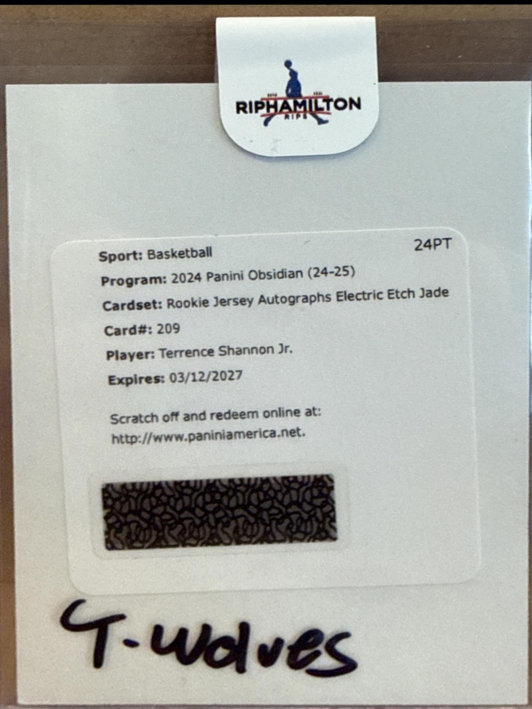 Terrence Shannon Jr. [Jade Autograph] #209