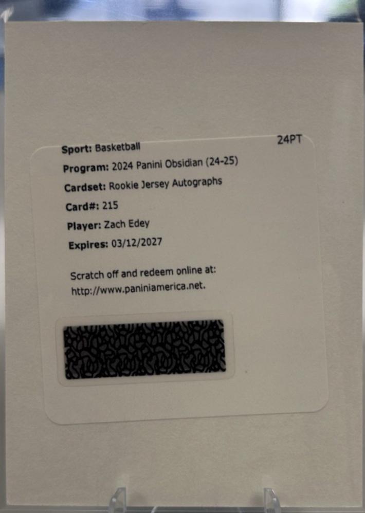 Zach Edey [Rookie Jersey Autograph] #215