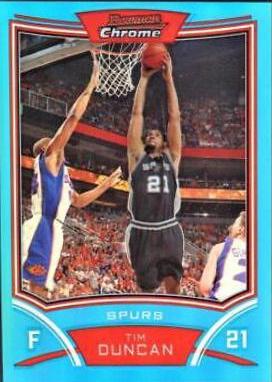 Tim Duncan [Chrome Refractor Blue] #21