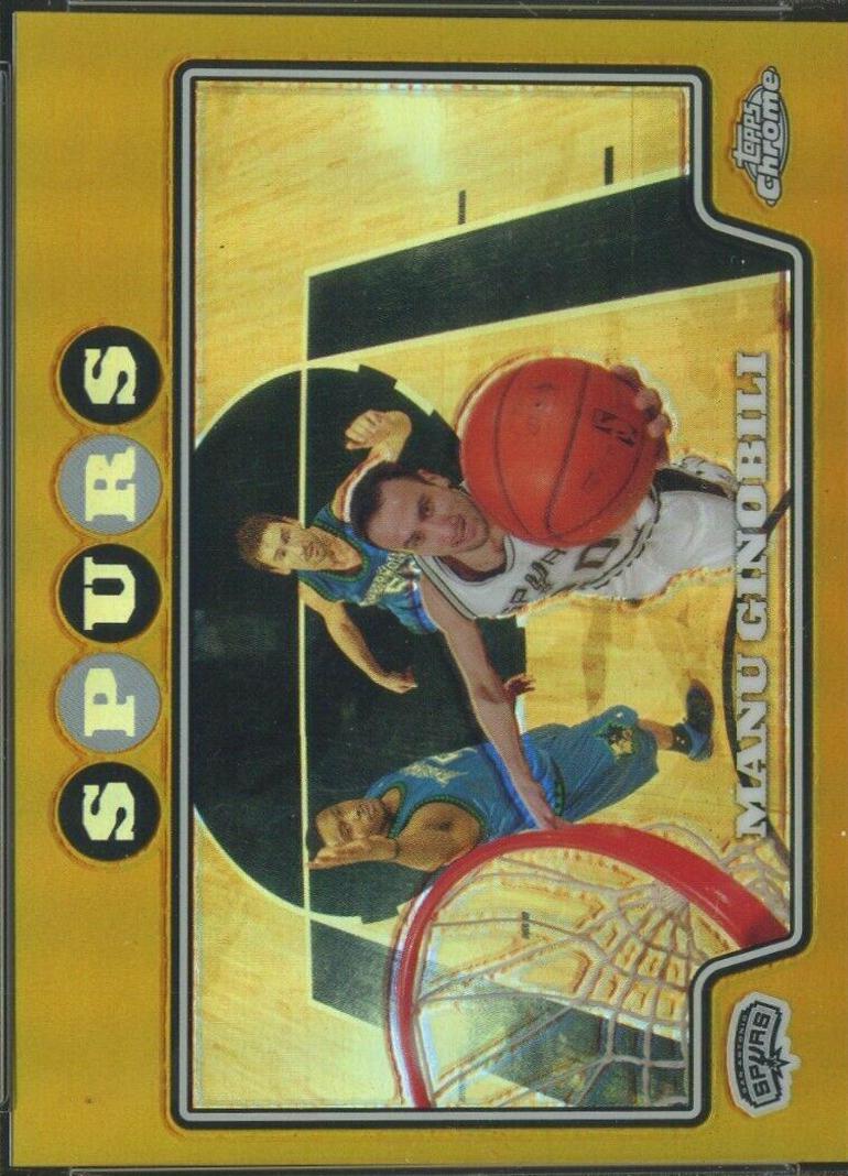 Manu Ginobili Gold Refractor #63