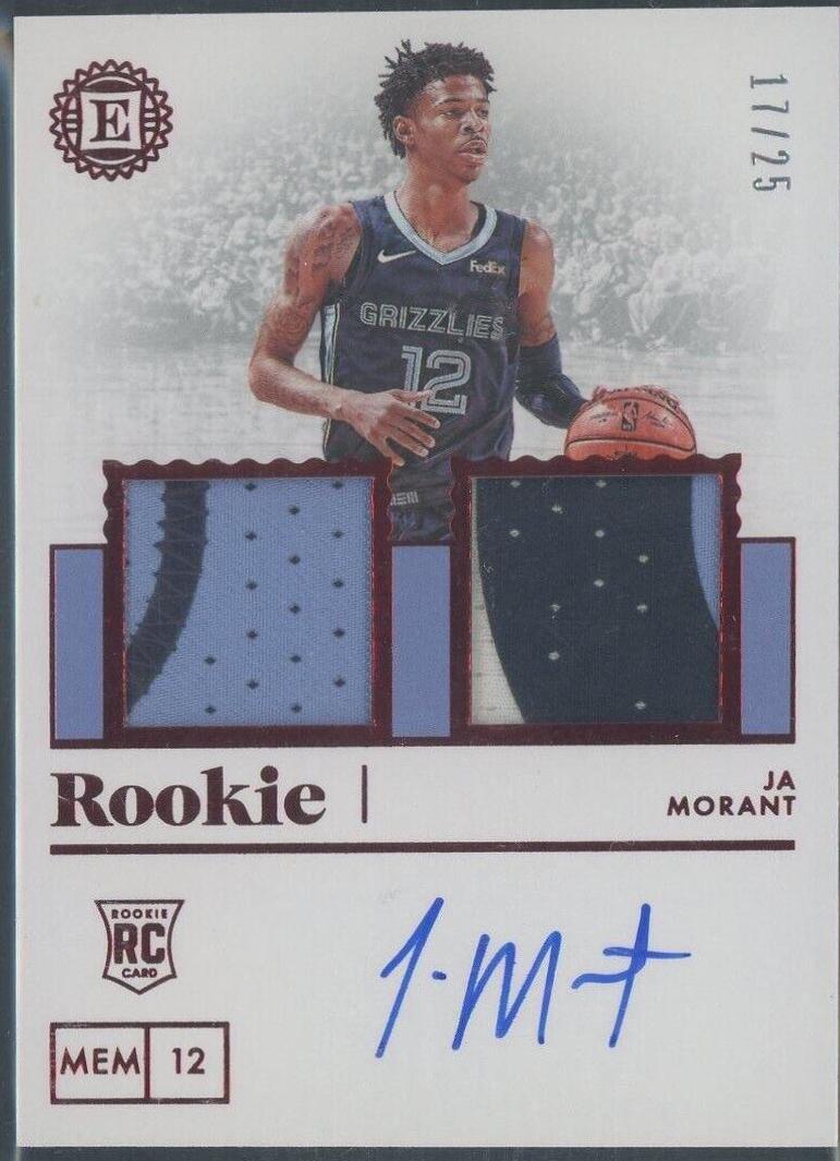 Ja Morant [Dual Jersey Autograph Red] #256