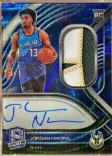 Jordan Nwora [Jersey Autograph Blue Wave] #196