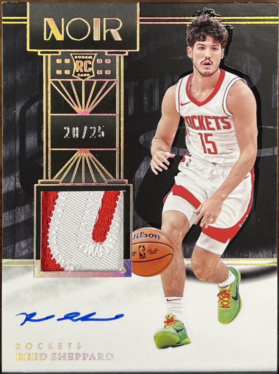 Reed Sheppard [Holo Gold Patch Autograph Black White] #301