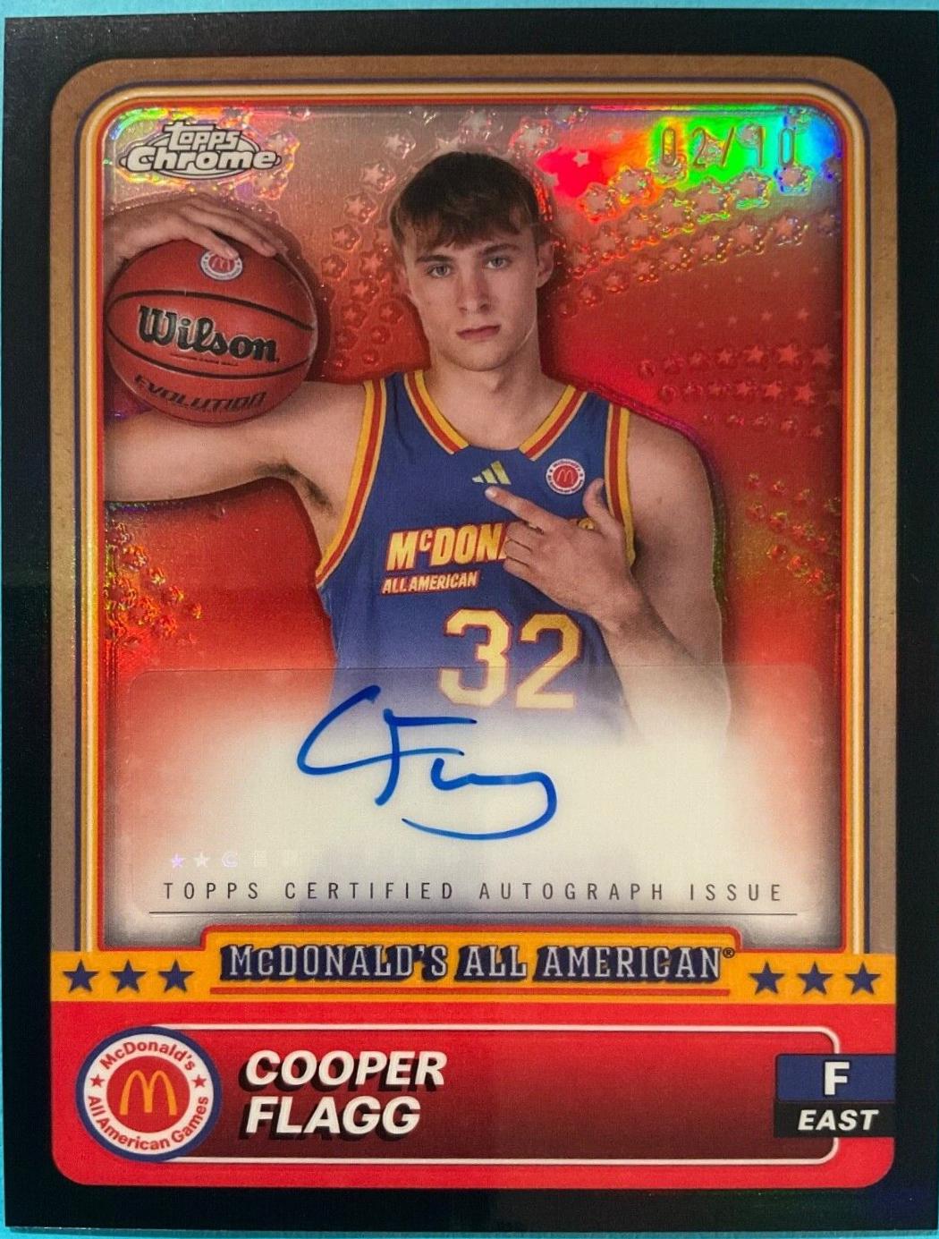 Cooper Flagg [Black Head Shot Autograph Refractor] #78