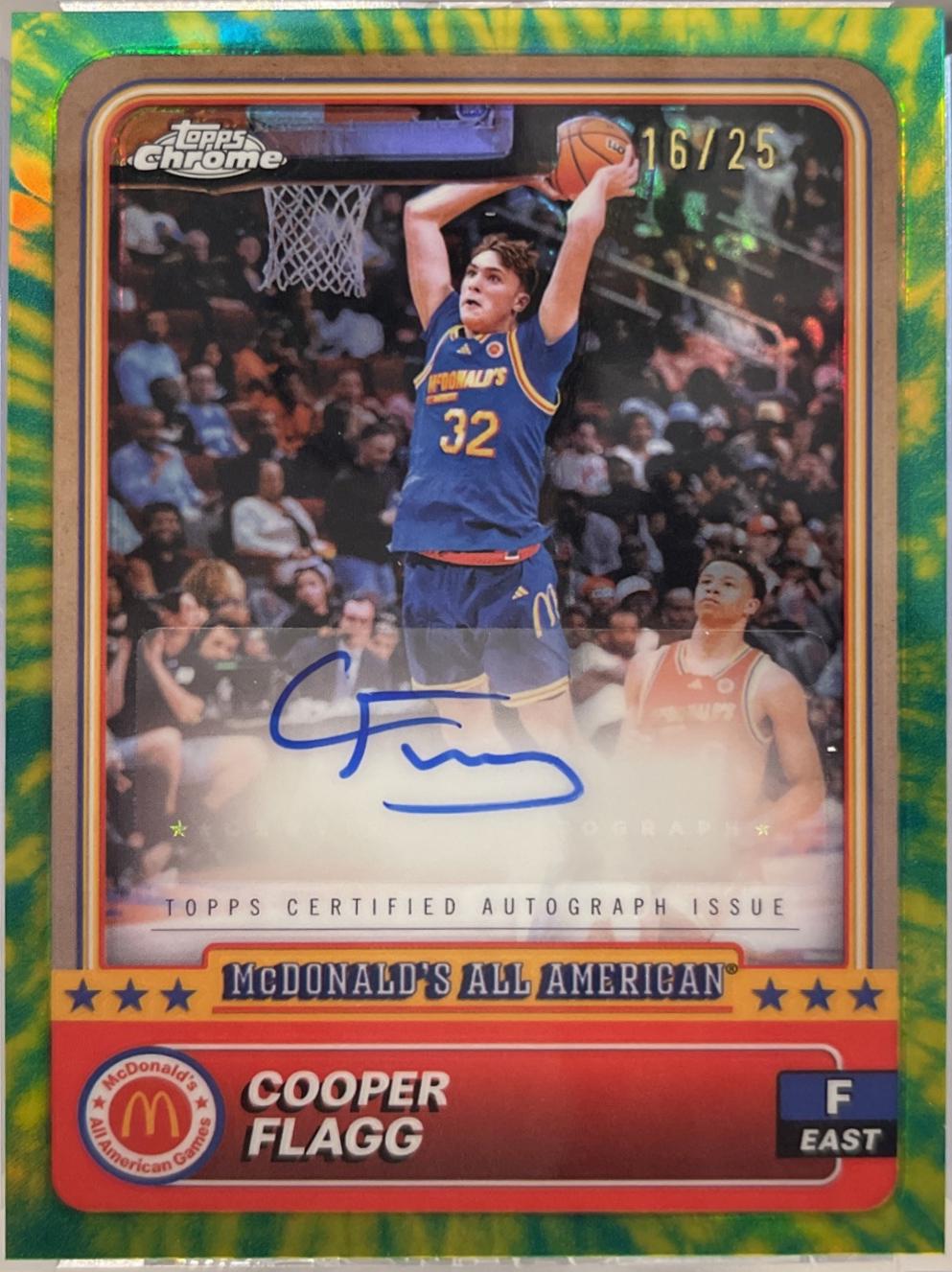 Cooper Flagg [Tie-Dye Autograph Refractor] #28