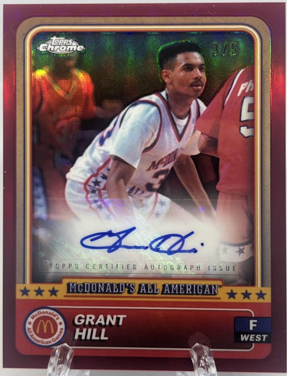 Grant Hill [Red Autograph Refractor] #44