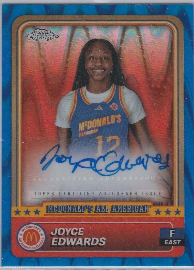 Joyce Edwards [Blue RayWave Head Shot Autograph Refractor] #53