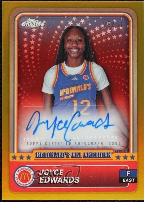 Joyce Edwards [Gold Head Shot Autograph Refractor] #53