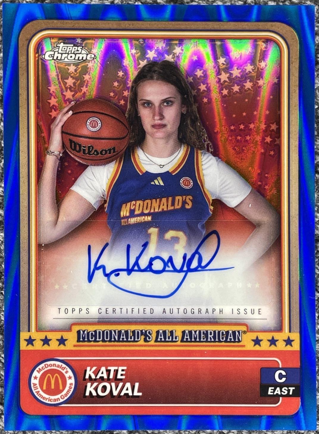 Kate Koval [Blue RayWave Head Shot Autograph Refractor] #56