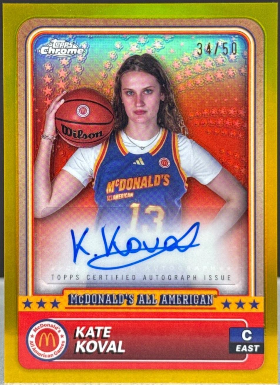 Kate Koval [Gold Head Shot Autograph Refractor] #56