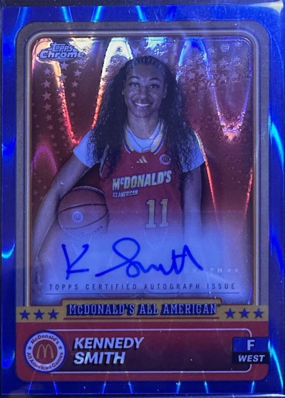 Kennedy Smith [Blue RayWave Head Shot Autograph Refractor] #73