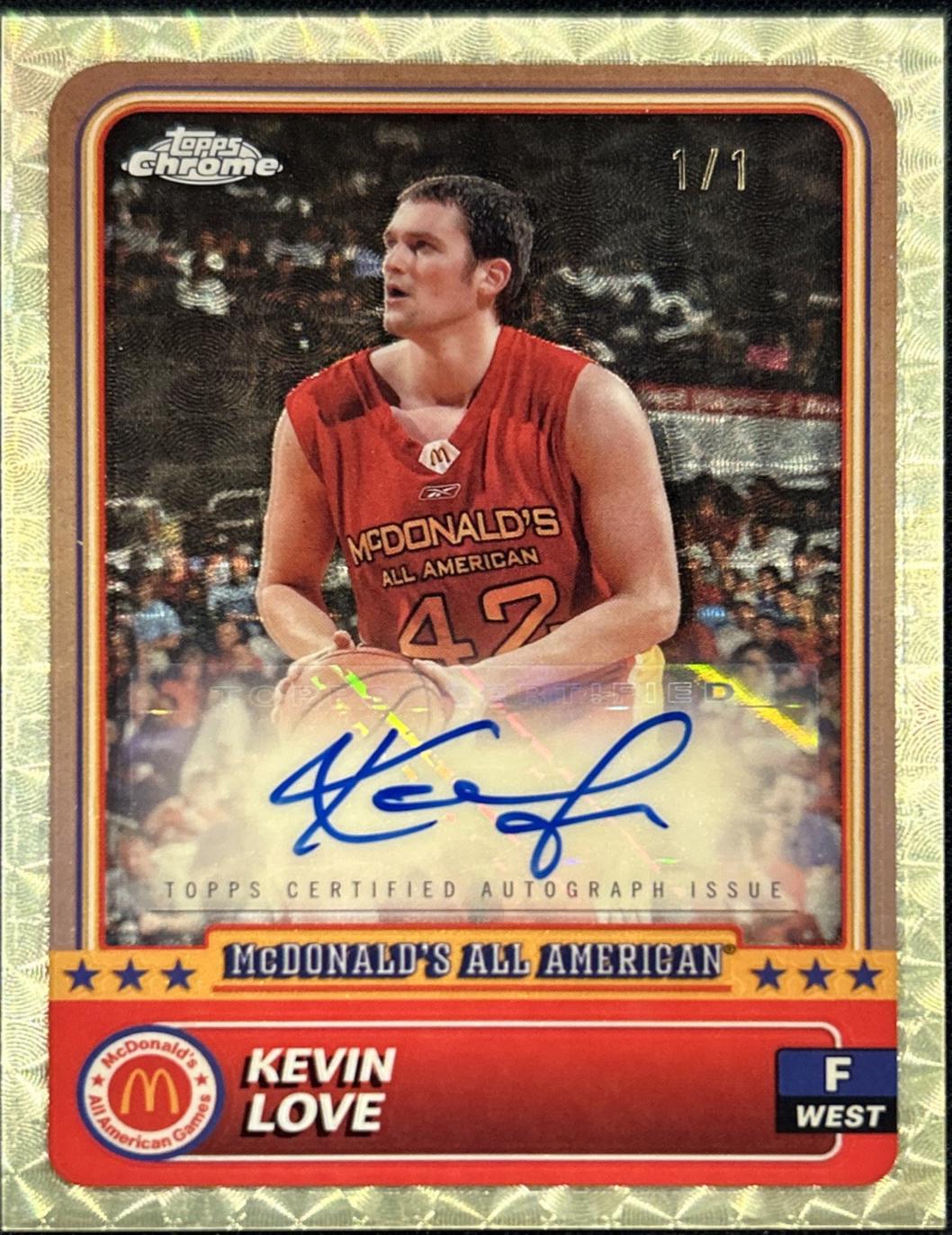 Kevin Love [Superfractor Autograph Refractor] #48