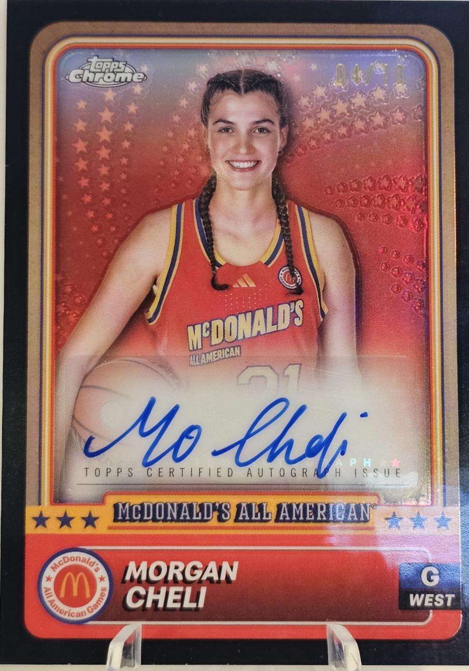 Morgan Cheli [Black Head Shot Autograph Refractor] #66
