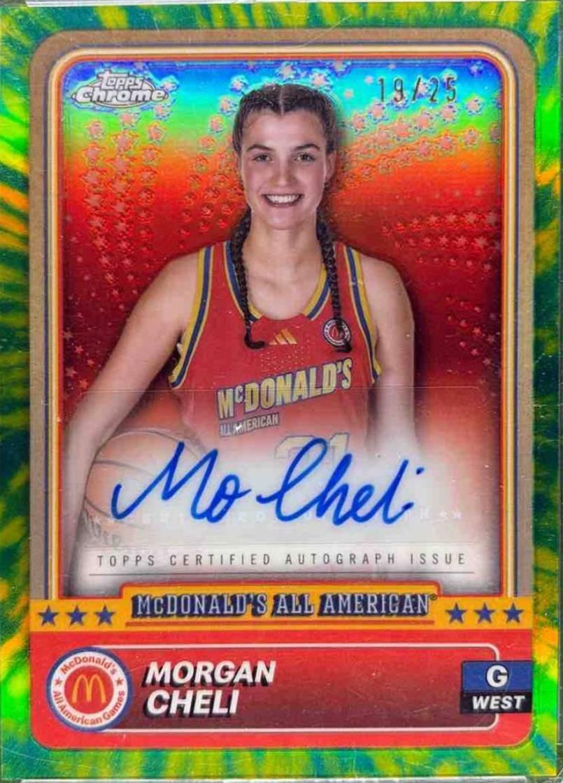 Morgan Cheli [Tie-Dye Head Shot Autograph Refractor] #66