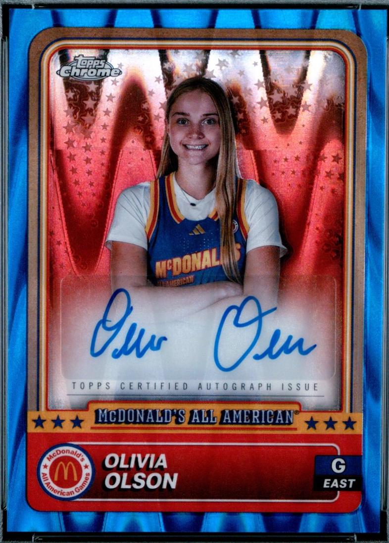 Olivia Olson [Blue RayWave Head Shot Autograph Refractor] #58