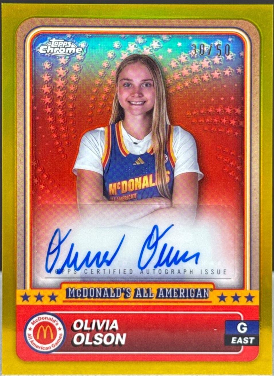 Olivia Olson [Gold Head Shot Autograph Refractor] #58