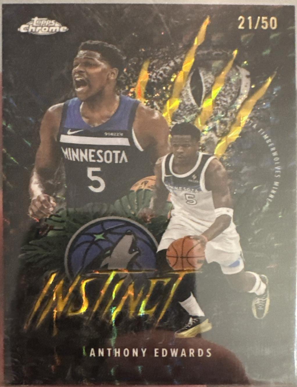 Anthony Edwards [Refractor Gold Geometric] #INS-7