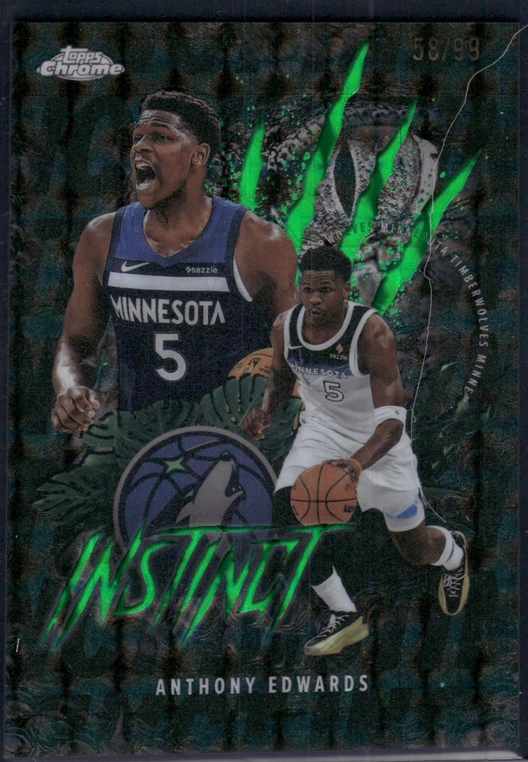 Anthony Edwards [Refractor Green Geometric] #INS-7