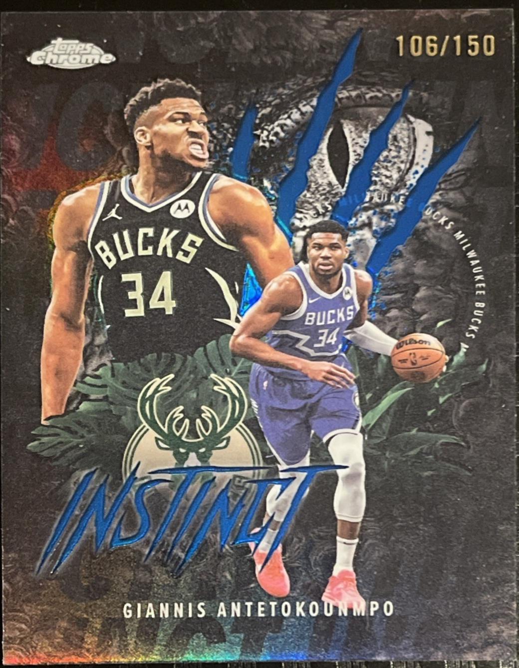 Giannis Antetokounmpo [Refractor Blue] #INS-4