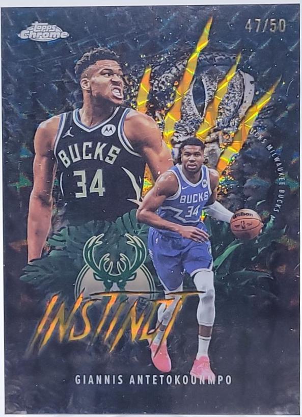 Giannis Antetokounmpo [Refractor Gold Geometric] #INS-4