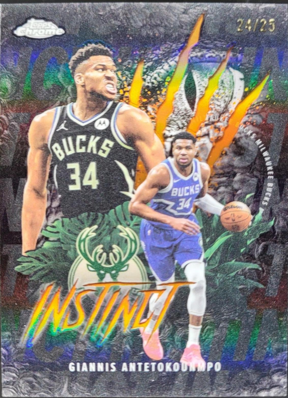 Giannis Antetokounmpo [Refractor Orange] #INS-4