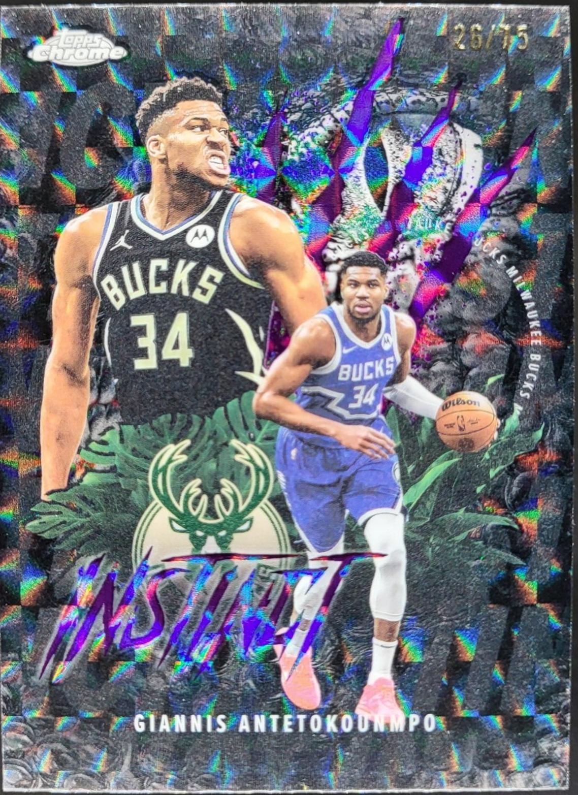 Giannis Antetokounmpo [Refractor Purple Geometric] #INS-4