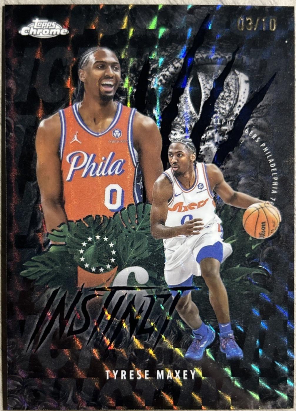 Tyrese Maxey [Refractor Black Geometric] #INS-6
