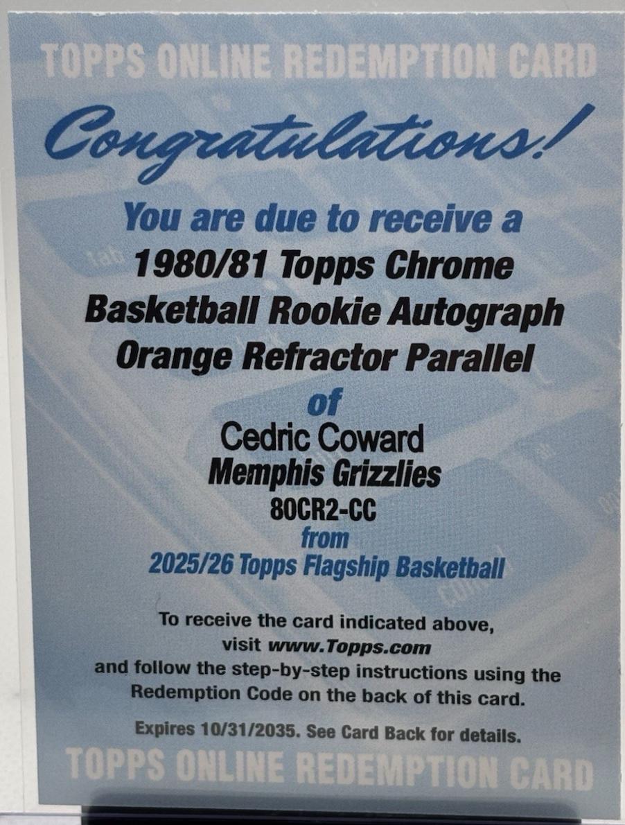 Cedric Coward [Refractor Orange] #TCAR-CC