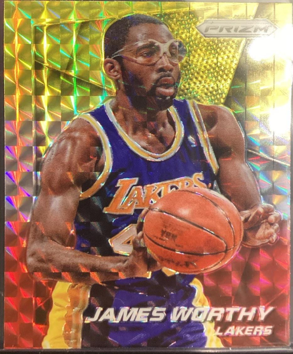 James Worthy [Yellow and Red Mosaic Prizm] #172