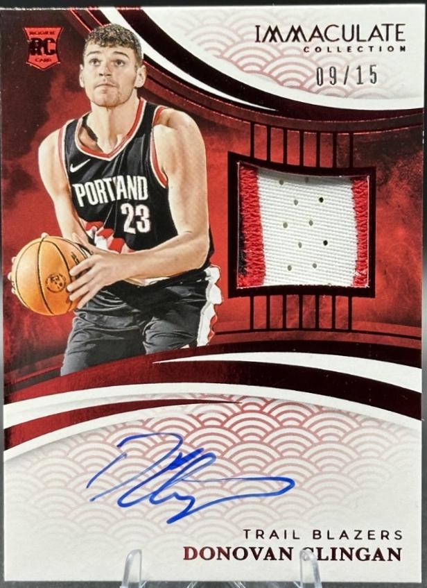 Donovan Clingan [International Red Rookie Patch Autograph] #128