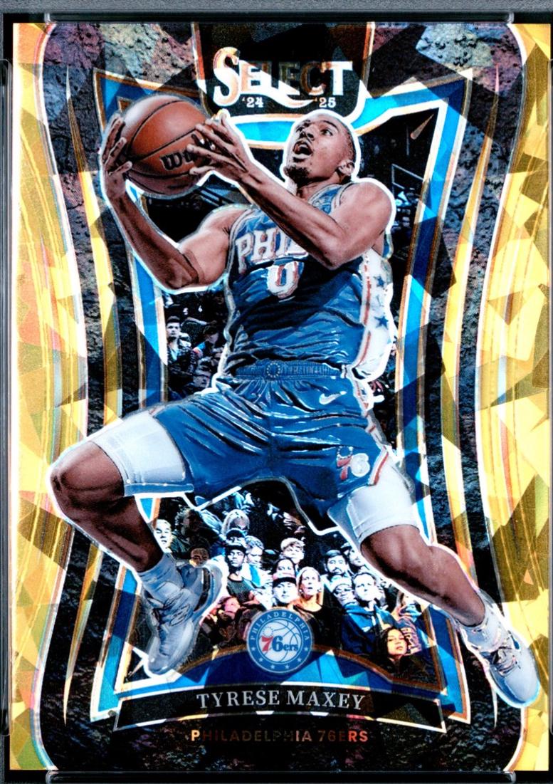Tyrese Maxey [Gold Cracked Ice Prizm] #364