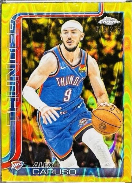 Alex Caruso [Yellow Basketball Refractor] #170