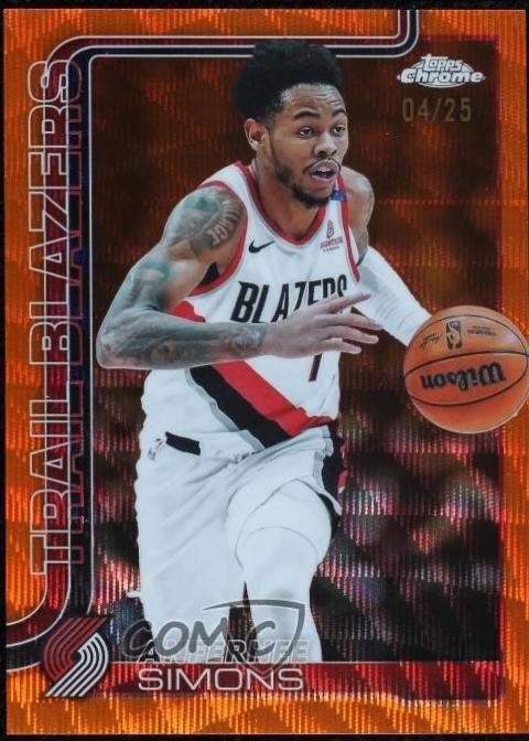 Anfernee Simons [Orange Wave Refractor] #122