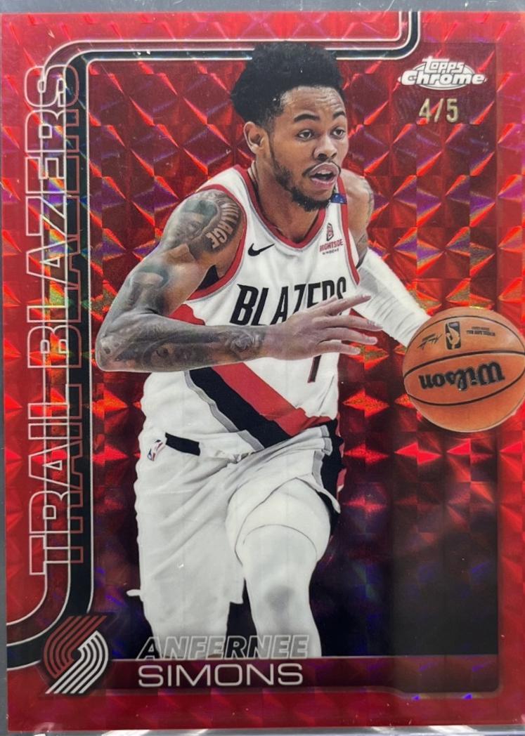 Anfernee Simons [Red Geometric Refractor] #122