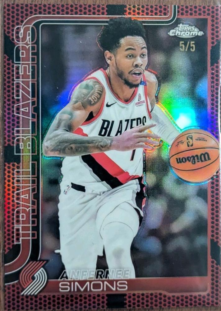 Anfernee Simons [Red Refractor] #122