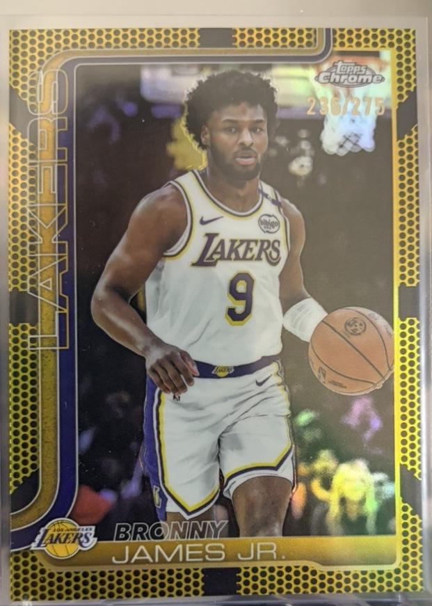 Bronny James Jr. [Yellow Basketball Refractor] #182