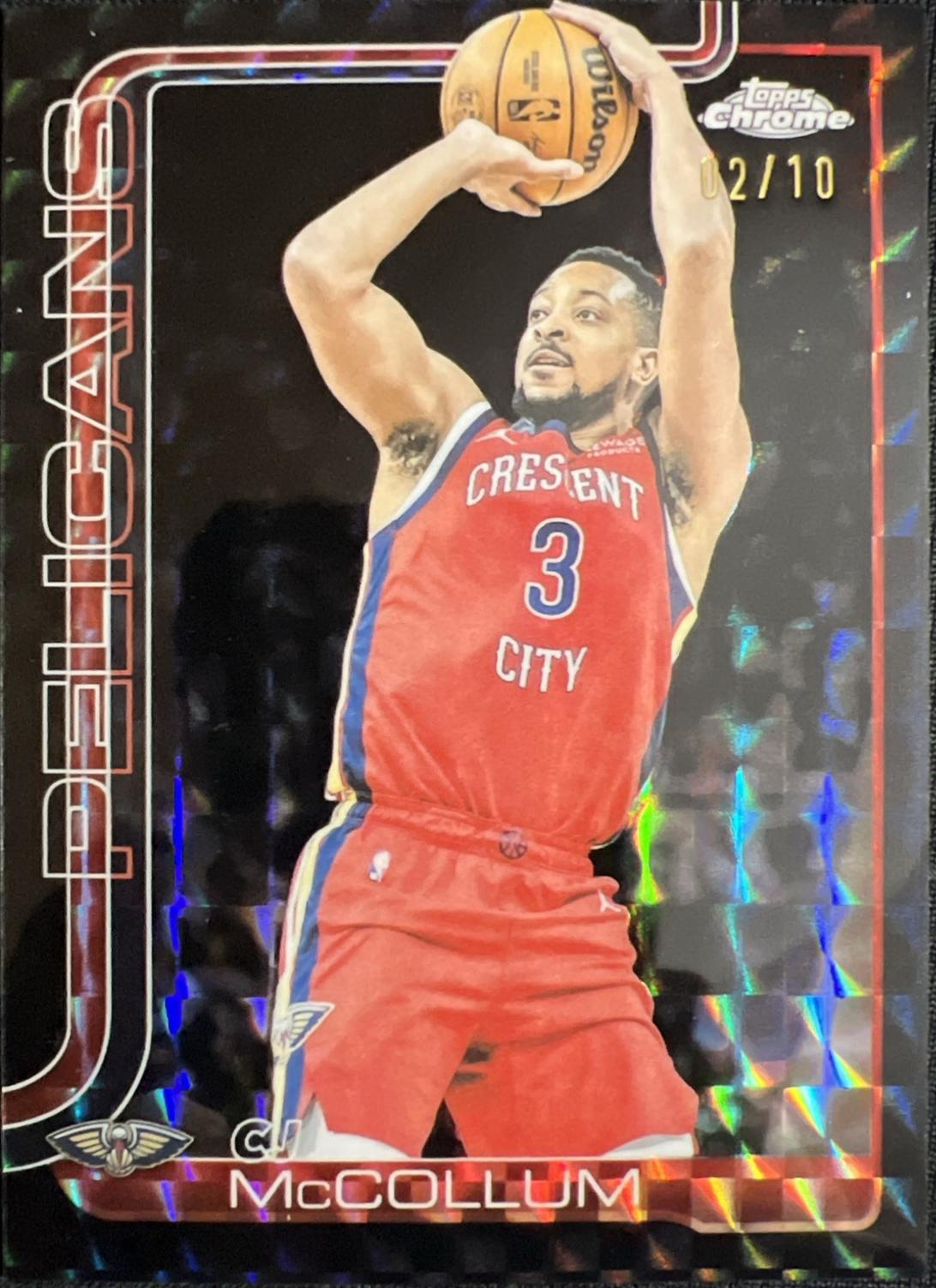 CJ McCollum [Black Geometric Refractor] #136